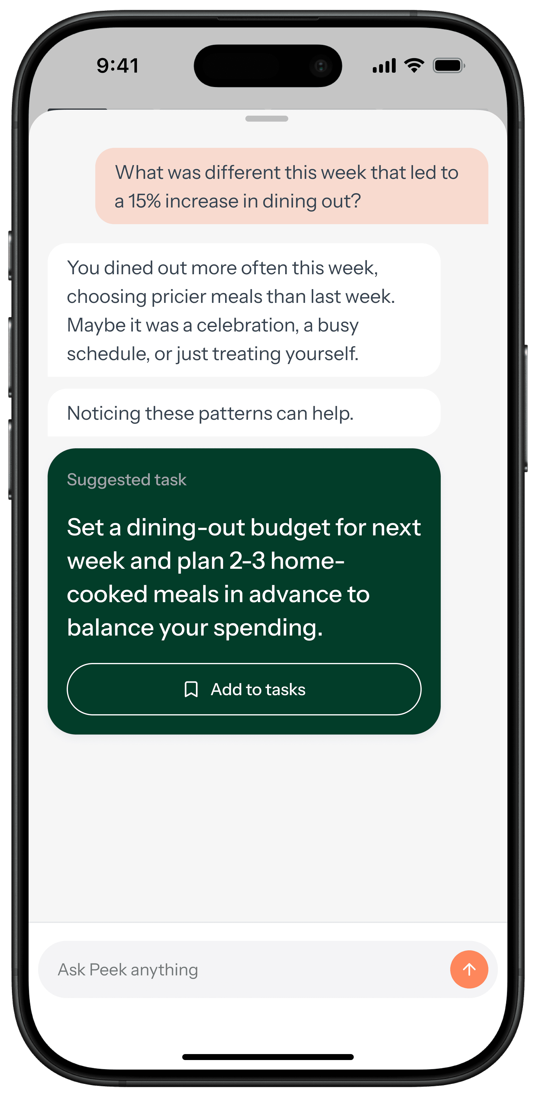 Follow up chat screen
